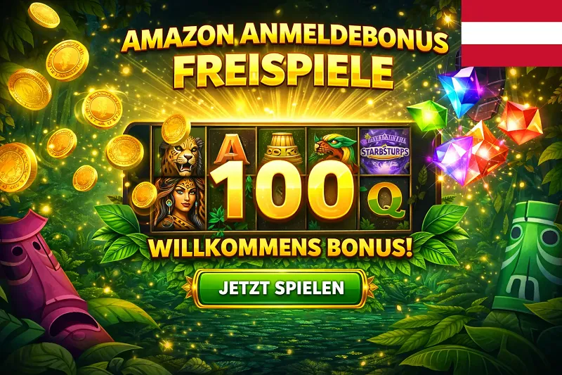 Amazon Slots Casino Anmeldebonus mit Freispielen für neue Spieler in Österreich